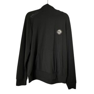 RLX Ralph Lauren Golf Pullover Hoodie‎ Mock Neck Top Black New